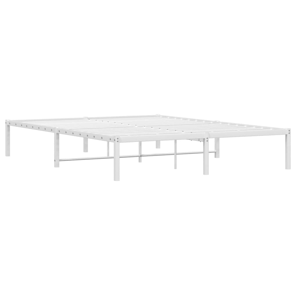 sengeramme 150x200 cm metal hvid