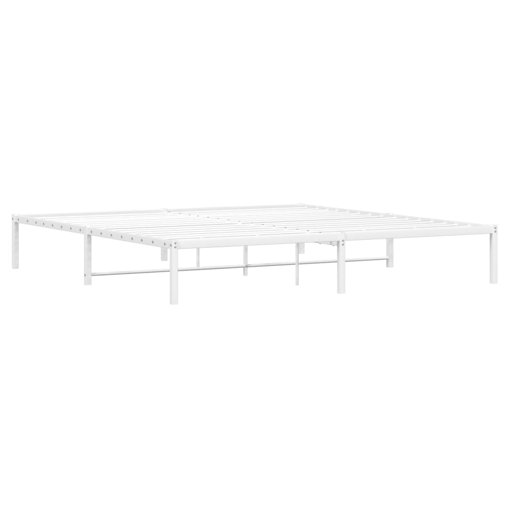 sengeramme 193x203 cm metal hvid