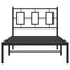 sengeramme med sengegavl 90x190 cm metal sort
