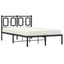sengeramme med sengegavl 120x190 cm metal sort