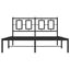 sengeramme med sengegavl 135x190 cm metal sort