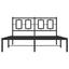 sengeramme med sengegavl 140x190 cm metal sort