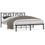 sengeramme med sengegavl 150x200 cm metal sort