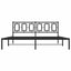 sengeramme med sengegavl 183x213 cm metal sort