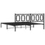 sengeramme med sengegavl 183x213 cm metal sort