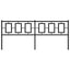 udskiftningsgavl 200 cm metal sort