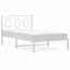 sengeramme med sengegavl 100x190 cm metal hvid