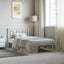 sengeramme med sengegavl 100x190 cm metal hvid