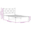 sengeramme med sengegavl 107x203 cm metal hvid