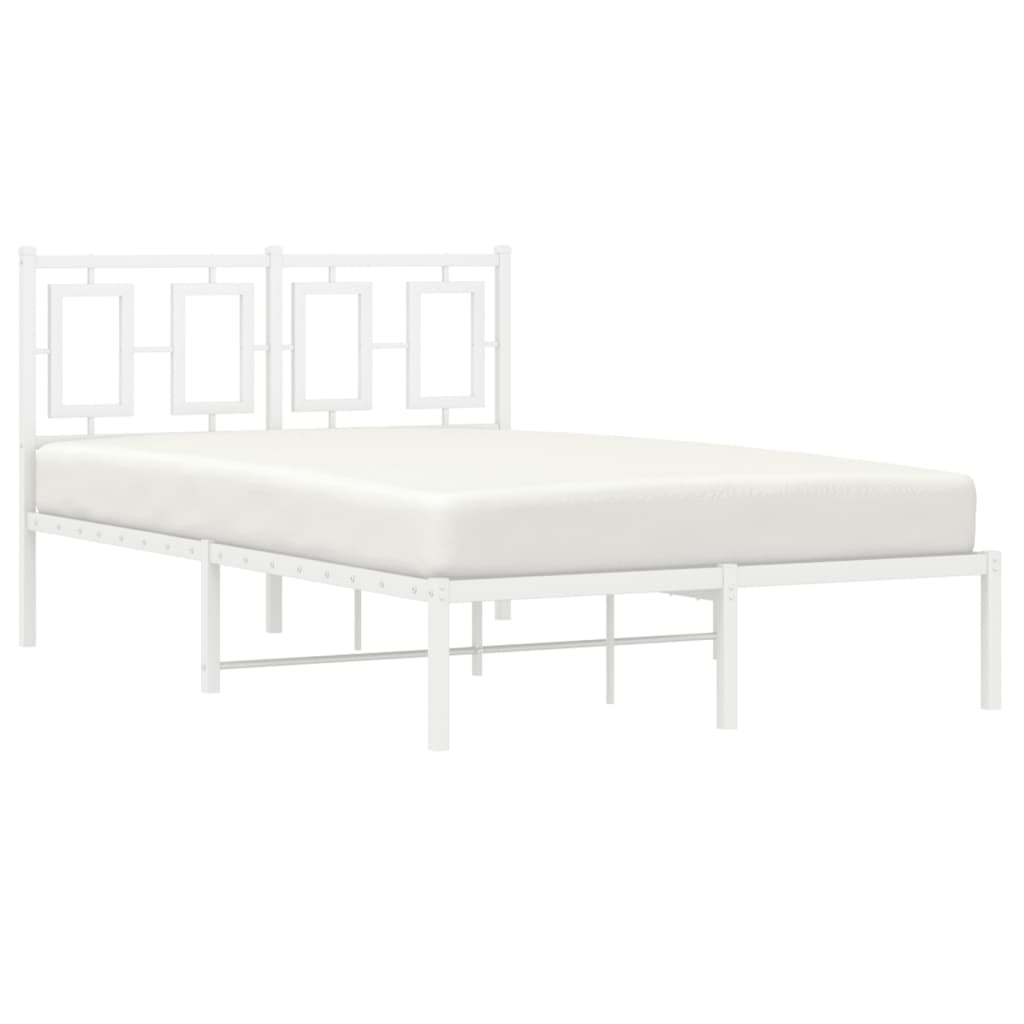 sengeramme med sengegavl 120x190 cm metal hvid