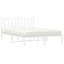 sengeramme med sengegavl 135x190 cm metal hvid
