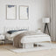 sengeramme med sengegavl 140x200 cm metal hvid