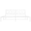 sengeramme med sengegavl 183x213 cm metal hvid