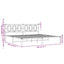 sengeramme med sengegavl 193x203 cm metal hvid