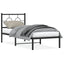 sengeramme med sengegavl 80x200 cm metal sort