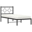 sengeramme med sengegavl 80x200 cm metal sort