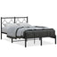 sengeramme med sengegavl 120x190 cm metal sort