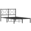 sengeramme med sengegavl 120x190 cm metal sort