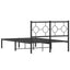 sengeramme med sengegavl 120x190 cm metal sort