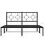 sengeramme med sengegavl 140x190 cm metal sort