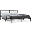 sengeramme med sengegavl 180x200 cm metal sort