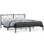 sengeramme med sengegavl 183x213 cm metal sort