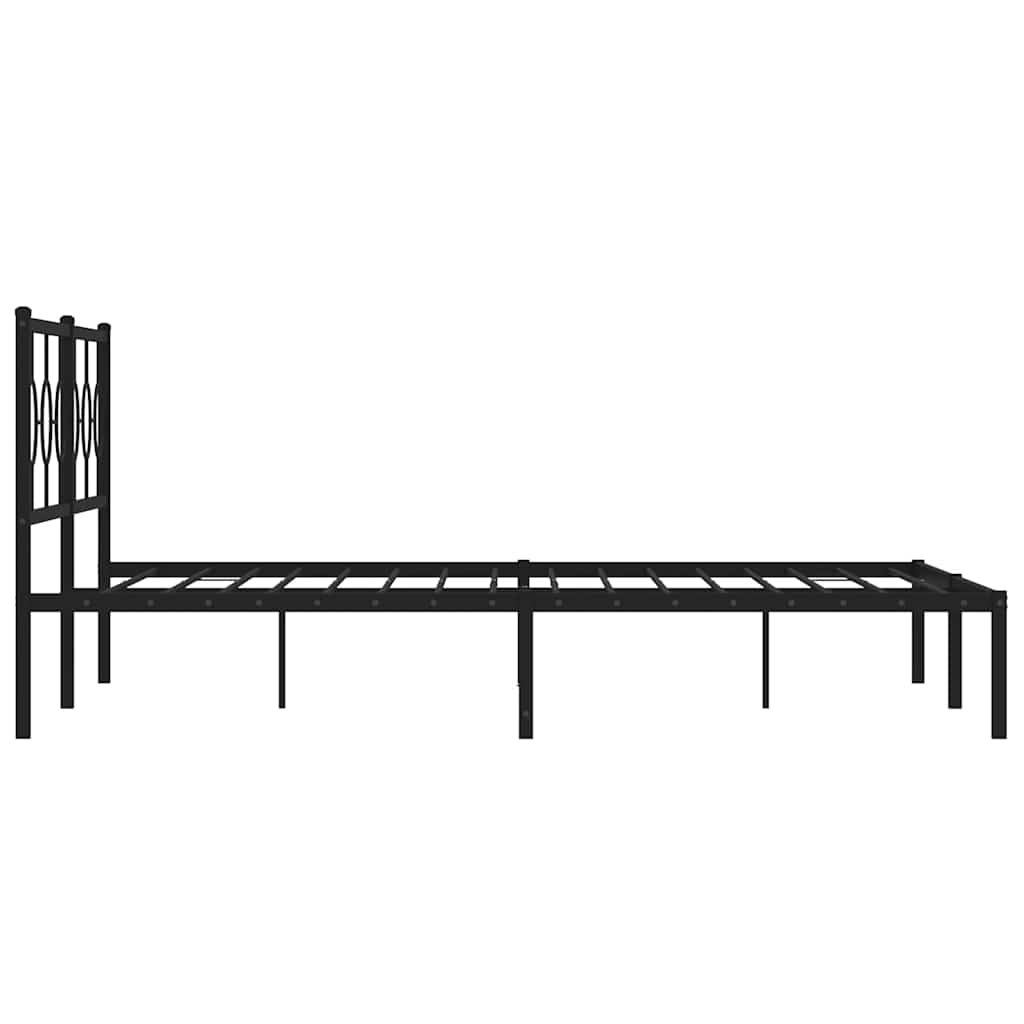 sengeramme med sengegavl 183x213 cm metal sort