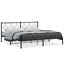 sengeramme med sengegavl 193x203 cm metal sort