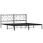 sengeramme med sengegavl 193x203 cm metal sort