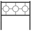 udskiftningsgavl 90 cm metal sort