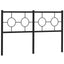 udskiftningsgavl 150 cm metal sort