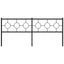 udskiftningsgavl 200 cm metal sort