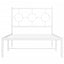 sengeramme med sengegavl 90x190 cm metal hvid