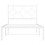 sengeramme med sengegavl 90x200 cm metal hvid