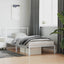 sengeramme med sengegavl 100x200 cm metal hvid