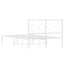 sengeramme med sengegavl 120x190 cm metal hvid