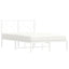 sengeramme med sengegavl 120x200 cm metal hvid