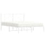 sengeramme med sengegavl 135x190 cm metal hvid