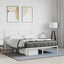 sengeramme med sengegavl 140x200 cm metal hvid