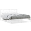 sengeramme med sengegavl 150x200 cm metal hvid