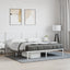 sengeramme med sengegavl 150x200 cm metal hvid