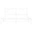 sengeramme med sengegavl 160x200 cm metal hvid