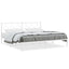 sengeramme med sengegavl 193x203 cm metal hvid
