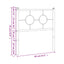 udskiftningsgavl 80 cm metal hvid
