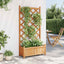plantekasse med espalier brun 75 x 35 x 150 cm massivt grantræ