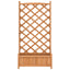 plantekasse med espalier brun 75 x 35 x 150 cm massivt grantræ