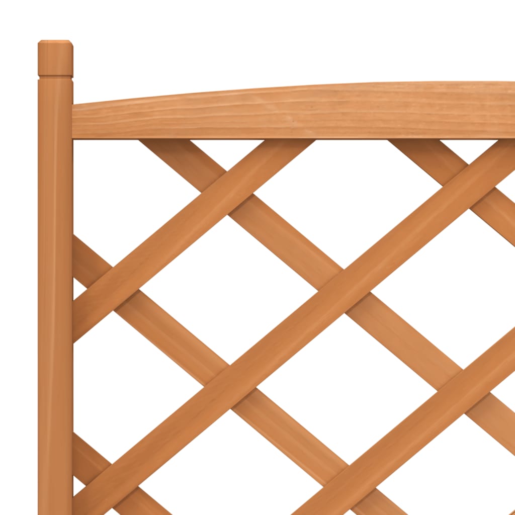 plantekasse med espalier brun 75 x 35 x 150 cm massivt grantræ