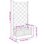 plantekasse med espalier brun 75 x 35 x 150 cm massivt grantræ