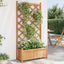 plantekasse med espalier brun 75 x 35 x 150 cm massivt grantræ