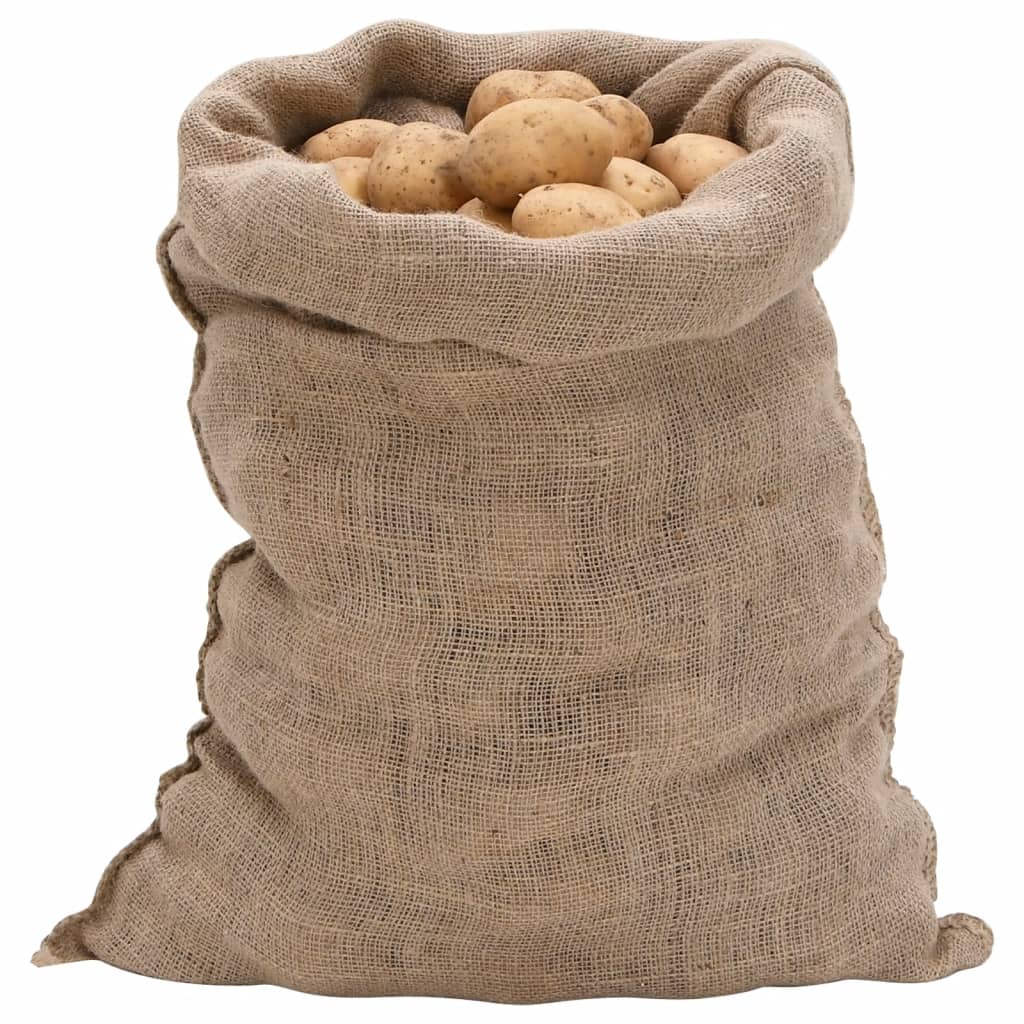 jutesække 10 stk. 60x105 cm 100 % jute 220 g/m2